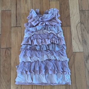 Crewcuts | Silk & Cotton Ruffle Dress | lavender | size 4-5 | COTTON/SILK